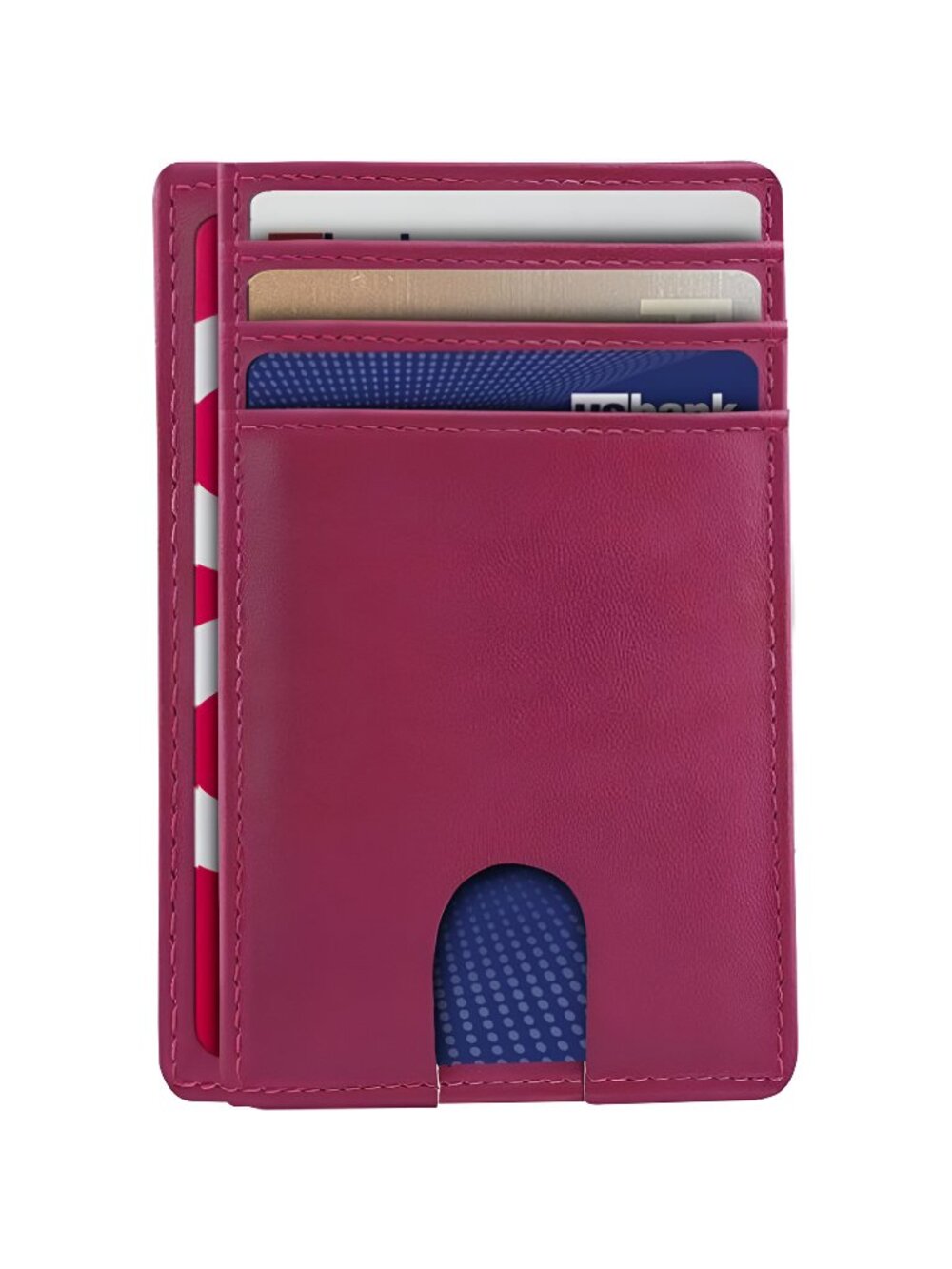 Minimalist Slim Wallet for Men, Front Pocket Leather Wallets (Vivacious)